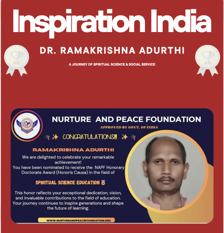 Inspiration India – Special Feature Dr. Ramakrishna Adurthi