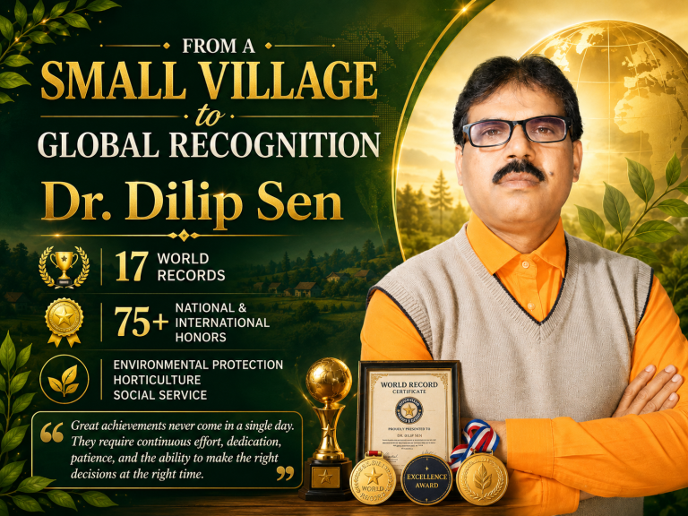 From a Small Village to Global Recognition: How Dr. Dilip Sen Earned 17 World Records and More Than 75 National and International Honors